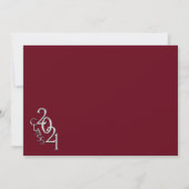 Klasse van 2021 Afstudeerder Silver en Bourgogne I Kaart (Achterkant)