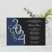 Klasse van 2021 Afstudeerder Silver met Colour Opt Kaart (Staand voorkant)