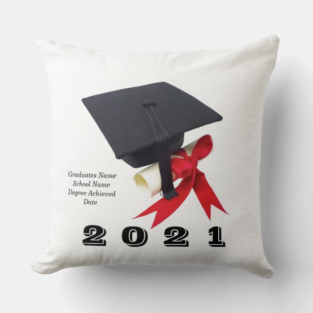 Klasse van 2021 Afstuderen Dag tegen 20 januari x  Kussen (Voorkant)