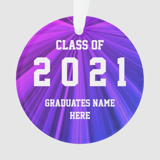 Klasse van 2021 Afstuderen Dag van Janz Miami Ornament (voorkant)