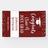 Klasse van 2021 Afstuderen Eenvoudige Confetti Spandoek (Horizontaal)