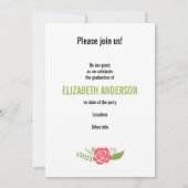 Klasse van 2021 afstuderen foto aan de florale ran kaart (Achterkant)