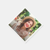 Klasse van 2021 Afstuderen Foto gepersonaliseerd Servet (Hoek)