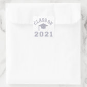Klasse van 2021 Afstuderen - Grijs 2 Vierkante Sticker (Tas)