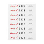 Klasse van 2021 afstuderen met handschrift rood, z (Vel)