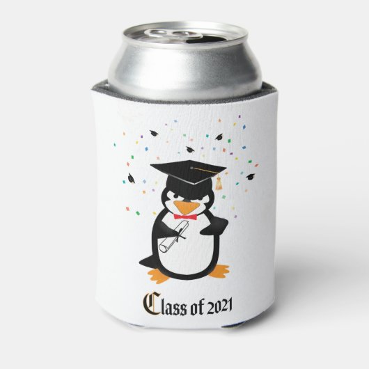 Klasse van 2021 Afstuderen Pinguïn Blikjeskoeler (Blikje Achterkant)