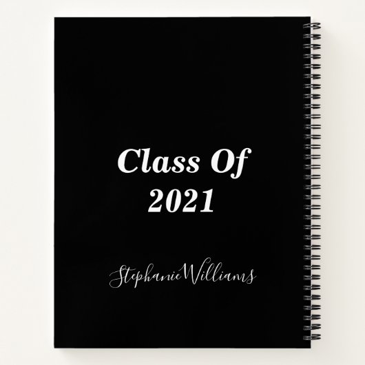 Klasse van 2021 Afstuderen zwart-wit Notitieboek (Achterkant)