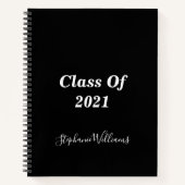 Klasse van 2021 Afstuderen zwart-wit Notitieboek (Voorkant)