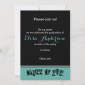 Klasse van 2021 blauwgroen tekst afstuderen foto kaart (Achterkant)