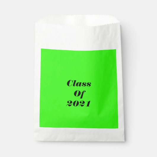Klasse van 2021 Custom Neon Green Graduation Party Bedankzakje (Voorkant)