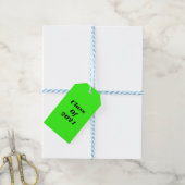 Klasse van 2021 Custom Neon Green Graduation Party Cadeaulabel (Met Touw)