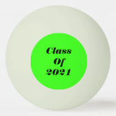 Klasse van 2021 Custom Neon Green Graduation Party Pingpongbal (Voorkant)