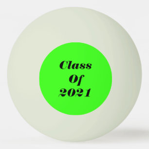 Klasse van 2021 Custom Neon Green Graduation Party Pingpongbal