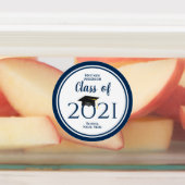 Klasse van 2021 Eenvoudig legant marineblauw Afstu Labels (Aangebracht)