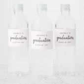 Klasse van 2021 Eenvoudige Chic Graduation Party Waterfles Etiket (Flessen)