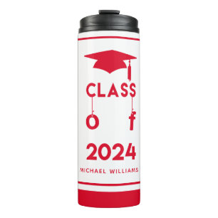 Klasse van 2021 - Gepersonaliseerde Red Afstuderen Thermosbeker