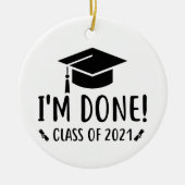Klasse van 2021, ik ben Gereed Afstuderen Keramisch Ornament (Voorkant)