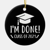 Klasse van 2021, ik ben Gereed Afstuderen Keramisch Ornament (Voorkant)