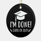 Klasse van 2021, ik ben Gereed Afstuderen Keramisch Ornament (Links)