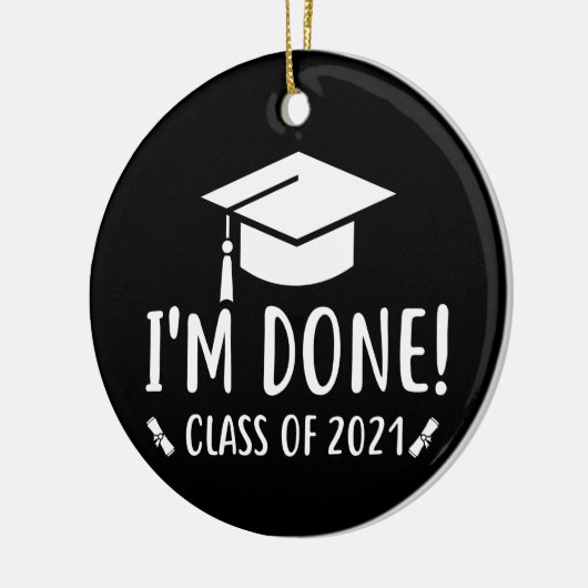 Klasse van 2021, ik ben Gereed Afstuderen Keramisch Ornament (Links)