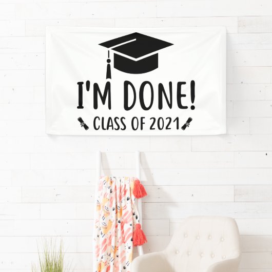 Klasse van 2021, ik ben Gereed Afstuderen Spandoek (Insitu)