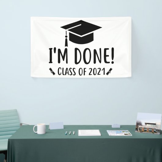 Klasse van 2021, ik ben Gereed Afstuderen Spandoek (Beurs)
