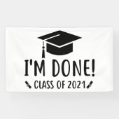 Klasse van 2021, ik ben Gereed Afstuderen Spandoek (Horizontaal)