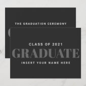 KLASSE VAN 2021 Moderne bekendmaking Afstuderen Kaart (Voorkant / Achterkant)