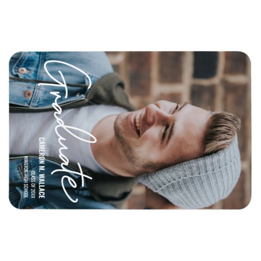 Klasse van 2021 Moderne bekendmaking Afstuderen Magneet (Horizontaal)