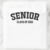 Klasse van 2021, Senior Gifts, Senior 2021 Rechthoekige Sticker (Tas)