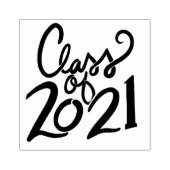 Klasse van 2021 Senior Open Huis Afstuderen Rubberstempel (Afrduk)