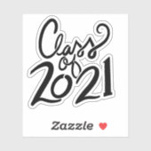 Klasse van 2021 Senior Open Huis Afstuderen Sticker (Vel)