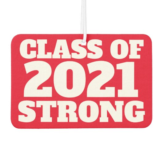 Klasse van 2021 sterke, gedurfde rode senior luchtverfrisser (Voorkant)