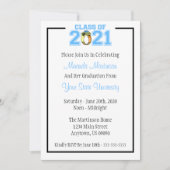 Klasse van 2021 Uitnodiging tot Afstuderen (blauwe (Voorkant)