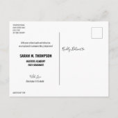 Klasse van 2021 Vrouw Afstuderen Fotonaam Aankondigingskaart (Achterkant)