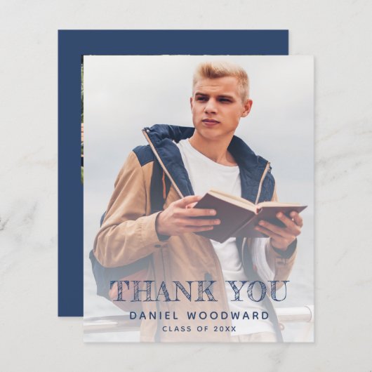 Klasse van 2022 2-Foto Afstuderen Blue Hartelijk d (Voorkant / Achterkant)