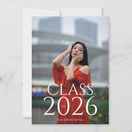 Klasse van 2022 Aangepaste tekst Foto modern Afstu Aankondiging (Voorkant)