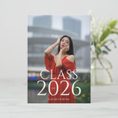 Klasse van 2022 Aangepaste tekst Foto modern Afstu Aankondiging (Staand voorkant)