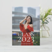 Klasse van 2022 Aangepaste tekst Foto modern Afstu Aankondiging (Staand voorkant)