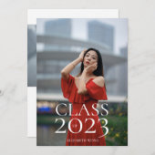 Klasse van 2022 Aangepaste tekst Foto modern Afstu Aankondiging (Voorkant / Achterkant)