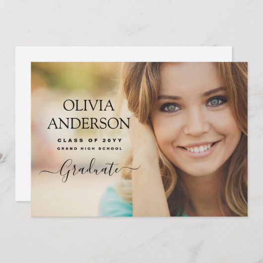 Klasse van 2022 Aankondiging Foto Afstuderen 2022 (Voorkant / Achterkant)