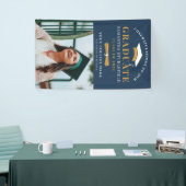 Klasse van 2022 Afstudeerder Photo Gold Black Afst Spandoek (Beurs)