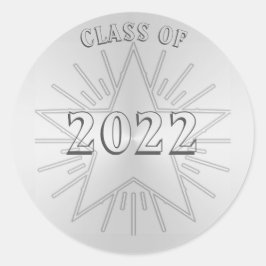 Klasse van 2022 Afstuderen Dag van Janz Silver Sta Ronde Sticker