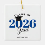 Klasse van 2022 Afstuderen Modern Dark Blue Keramisch Ornament (Voorkant)