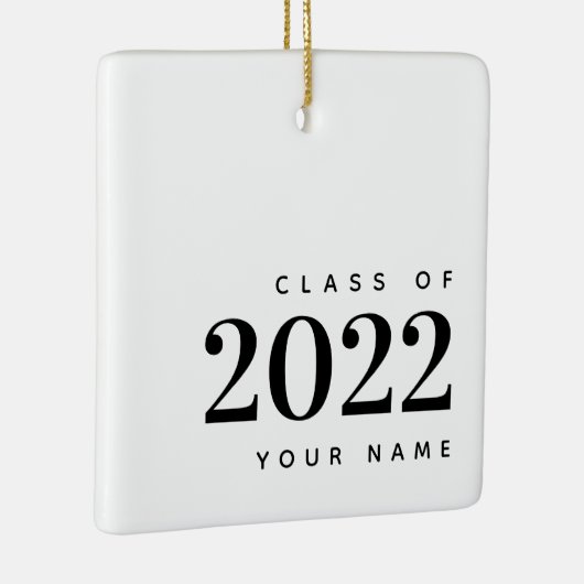 Klasse van 2022 Afstuderen Moderne Kerstmis Keramisch Ornament (Rechts)