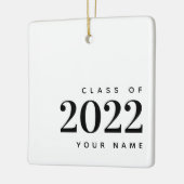 Klasse van 2022 Afstuderen Moderne Kerstmis Keramisch Ornament (Links)