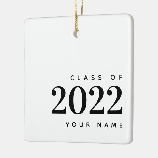 Klasse van 2022 Afstuderen Moderne Kerstmis Keramisch Ornament (Links)