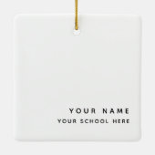 Klasse van 2022 Afstuderen Moderne Kerstmis Keramisch Ornament (Achterkant)