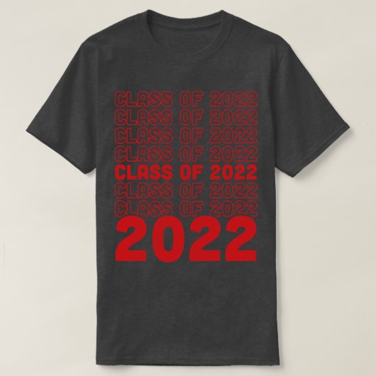 Klasse van 2022 Afstuderen Senior Afstudeerder Dan T-shirt (Design voorkant)