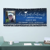 Klasse van 2022 Afstuderen Silver Confetti One Pho Spandoek (Beurs)